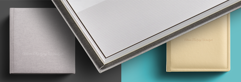 Różne konfiguracje opraw fotoalbumów